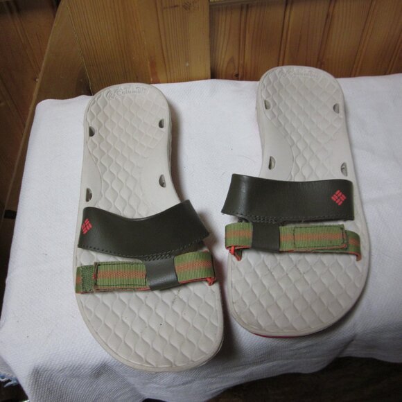 Columbia ladies sz 9 green slide water casual sandal rubber avocado green - Picture 2 of 4